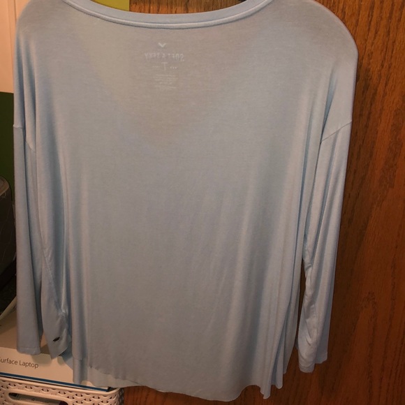 Soft and sexy blue long sleeve shirt - Picture 2 of 3